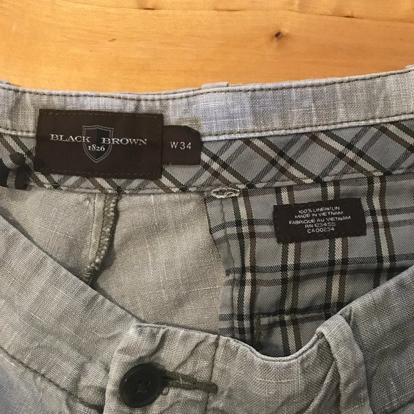 Gray linen shorts from Black Brown 1826, sz 34 - Picture 3 of 4
